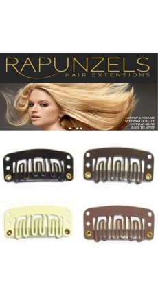 Snap Clips for clip in hair extensions (10 Clips) Colour Black - Free Delivery
